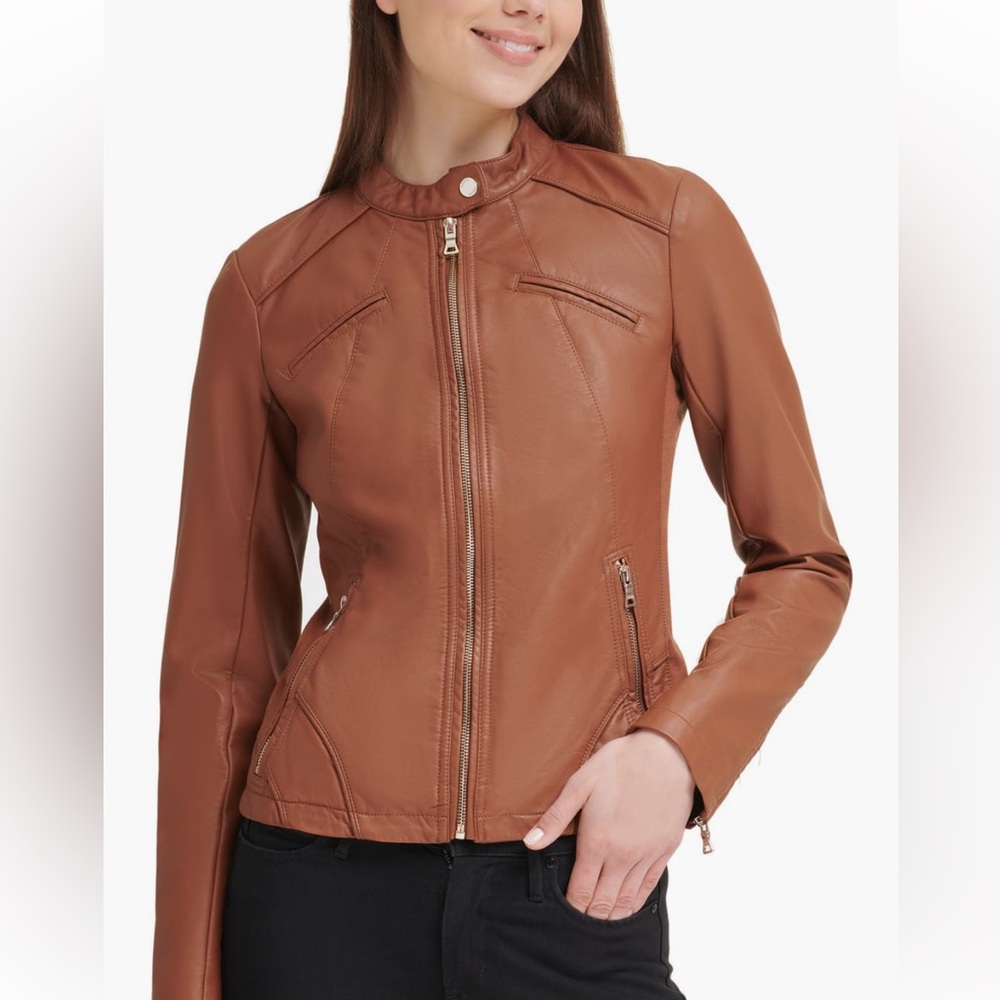 Guess faux leather racer jacket